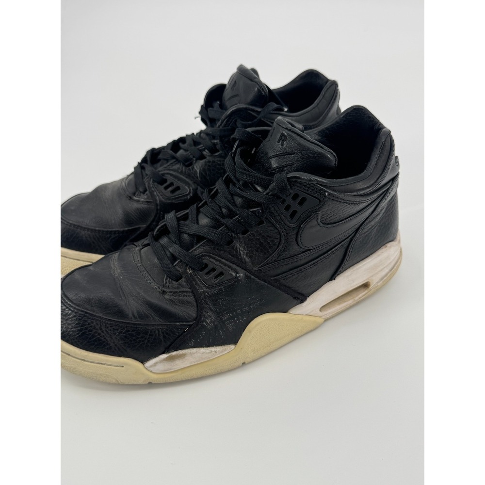 Nike Lab Air Flight 89‎ 828295-002 Men's Sneakers 9 Elegant Black Leather Shoes